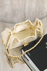 CHANEL | 25s hobo bag caviar leather in white - 4