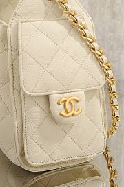CHANEL | 25s hobo bag caviar leather in white - 3