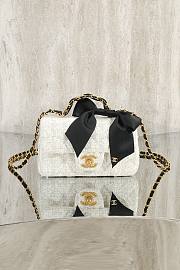 CHANEL | Tweed bow CF mini handle bag - 1