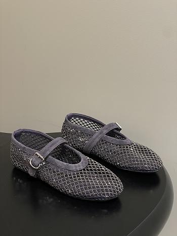 Alaïa Brown Mesh Ballet Flats In Purble
