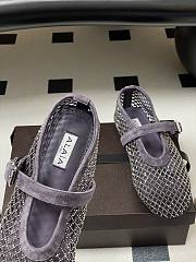 Alaïa Brown Mesh Ballet Flats In Purble - 6