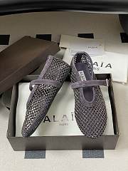 Alaïa Brown Mesh Ballet Flats In Purble - 5