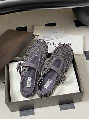 Alaïa Brown Mesh Ballet Flats In Purble - 2