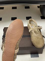 Alaïa Brown Mesh Ballet Flats In Beige - 2