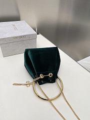 Jimmy Choo Bon Bon Bucket Bag Green - 3
