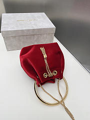 Jimmy Choo Bon Bon Bucket Bag Red - 5