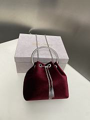 Jimmy Choo Bon Bon Bucket Bag Burgundy - 2