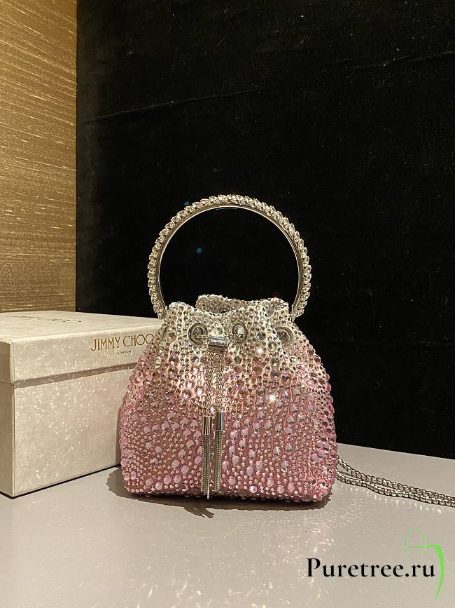 Jimmy Choo Bon Bon crystal-embellished Bucket Bag 07 - 1