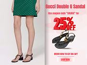 Gucci Double G Sandal Black - 1