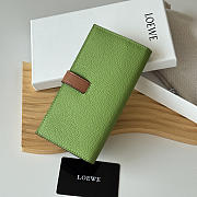 Loewe Bi-fold Long Wallet In Green  - 5