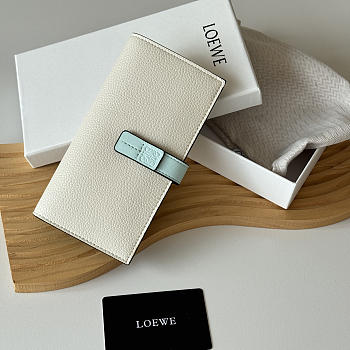 Loewe Bi-fold Long Wallet In White