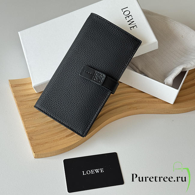 Loewe Bi-fold Long Wallet In Black - 1