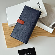 Loewe Bi-fold Long Wallet In Navy Blue - 4