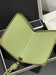 LOEWE | Zipped coin purse in shiny nappa calfskin green - 6