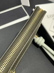 LOEWE | Zipped coin purse in shiny nappa calfskin dark green - 5