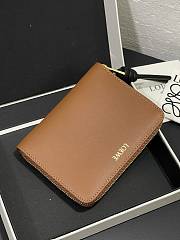 LOEWE | Zipped coin purse in shiny nappa calfskin brown - 6