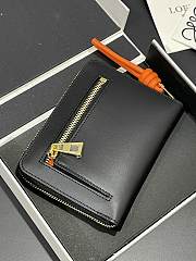 LOEWE | Zipped coin purse in shiny nappa calfskin black - 5