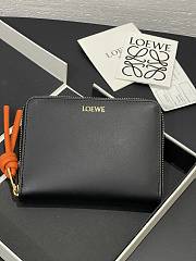 LOEWE | Zipped coin purse in shiny nappa calfskin black - 3