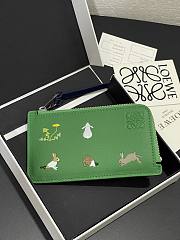 LOEWE | Suna Fujita zippered card holder green - 1
