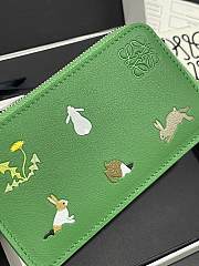 LOEWE | Suna Fujita zippered card holder green - 4