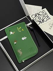 LOEWE | Suna Fujita zippered card holder green - 2
