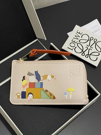 LOEWE | Suna Fujita zippered card holder beige