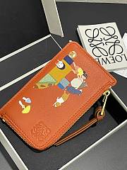 LOEWE | Suna Fujita zippered card holder orange - 5