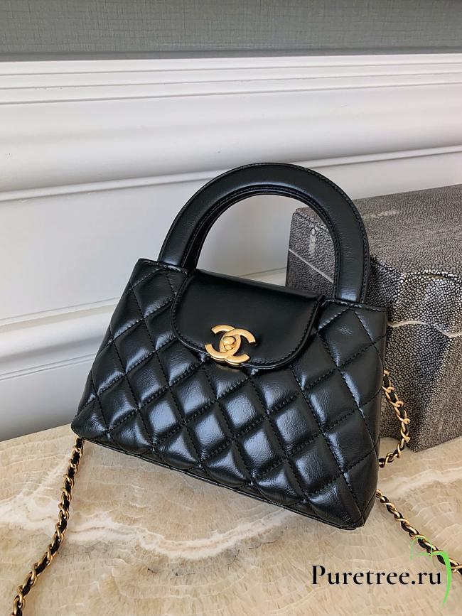CHANEL | Small Kelly Bag in 24P Shiny Distressed Black - 1