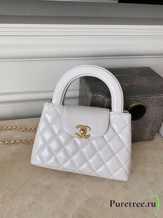 CHANEL | Small Kelly Bag in 24P Shiny Distressed White - 1