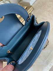 CHANEL | Small Kelly Bag in 24P Shiny Distressed Blue - 6
