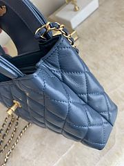 CHANEL | Small Kelly Bag in 24P Shiny Distressed Blue - 5