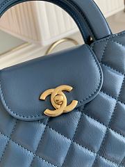 CHANEL | Small Kelly Bag in 24P Shiny Distressed Blue - 3