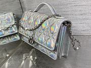 DIOR | Lady Handbag in Silver with Pearl Chain - 4