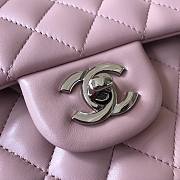 CHANEL | Classic Flap Chain Bag Lambskin Pink Silver - A01112- 25cm - 5