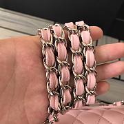 CHANEL | Classic Flap Chain Bag Lambskin Pink Silver - A01112- 25cm - 3