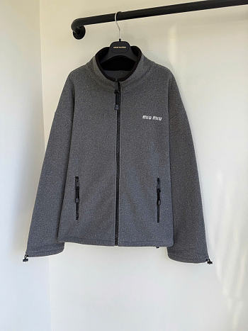 MIUMIU | Fleece sweatshirt in grey