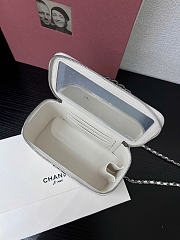 CHANEL | Long vanity with top handle in lambskin white - 6