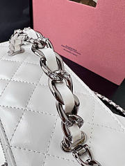 CHANEL | Long vanity with top handle in lambskin white - 2