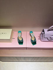 Jimmy Choo Handcrafted Pearl & Rhinestone Green - 6