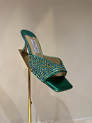 Jimmy Choo Handcrafted Pearl & Rhinestone Green - 5