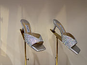 Jimmy Choo Handcrafted Pearl & Rhinestone Silver - 1