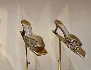 Jimmy Choo Handcrafted Pearl & Rhinestone Gold - 1