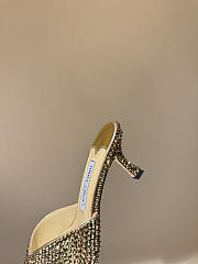 Jimmy Choo Handcrafted Pearl & Rhinestone Gold - 6