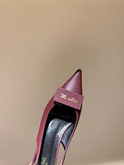 CELINE | New Kitten Heel Sandals Burgundy - 5