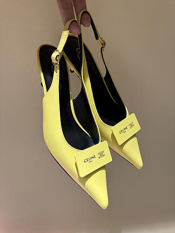 CELINE | New Kitten Heel Sandals Yellow