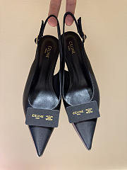 CELINE | New Kitten Heel Sandals Black - 4