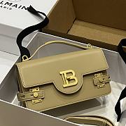 BALMAIN Smooth leather B-Buzz 24 bag beige - 1