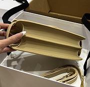 BALMAIN Smooth leather B-Buzz 24 bag beige - 6