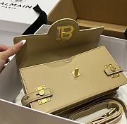 BALMAIN Smooth leather B-Buzz 24 bag beige - 4