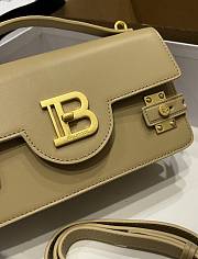 BALMAIN Smooth leather B-Buzz 24 bag beige - 2